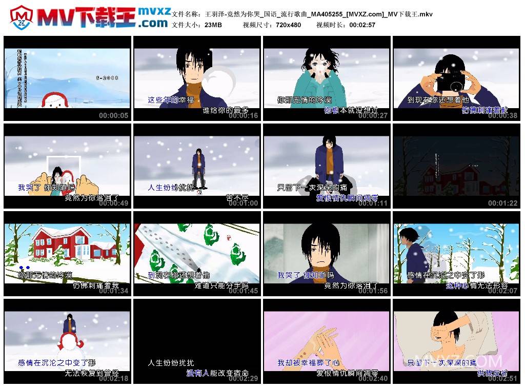 王羽泽-竟然为你哭_国语_流行歌曲_MA405255